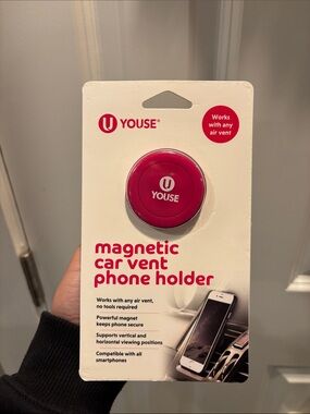 Youse Magnetic Car Vent Phone Holder — Pink